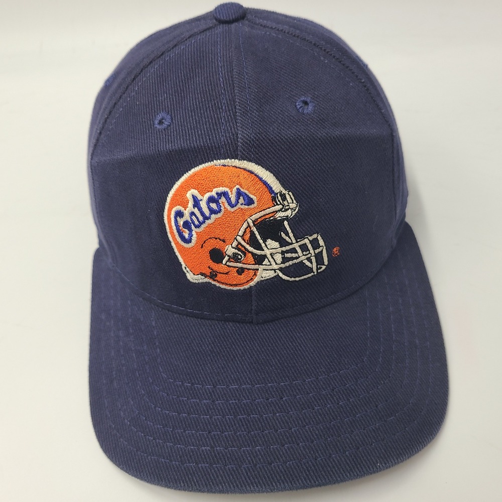 Vintage Florida Gators Hat Snapback (Fits Small) Blue NCAA Football Helmet Logo